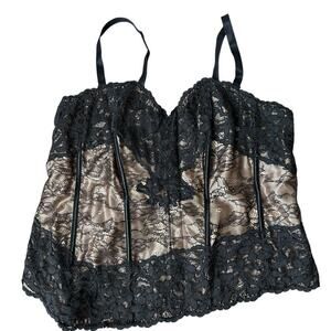 cacique corset top Pink lace satin straps 22/24